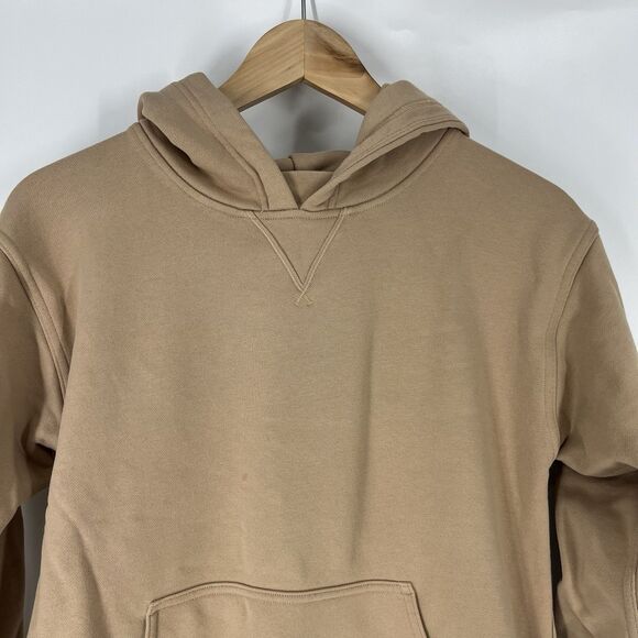 Lululemon All Yours Hoodie Size 4 Beech Wood Tan Terry Pullover Sweatshirt Yoga - Picture 2 of 7